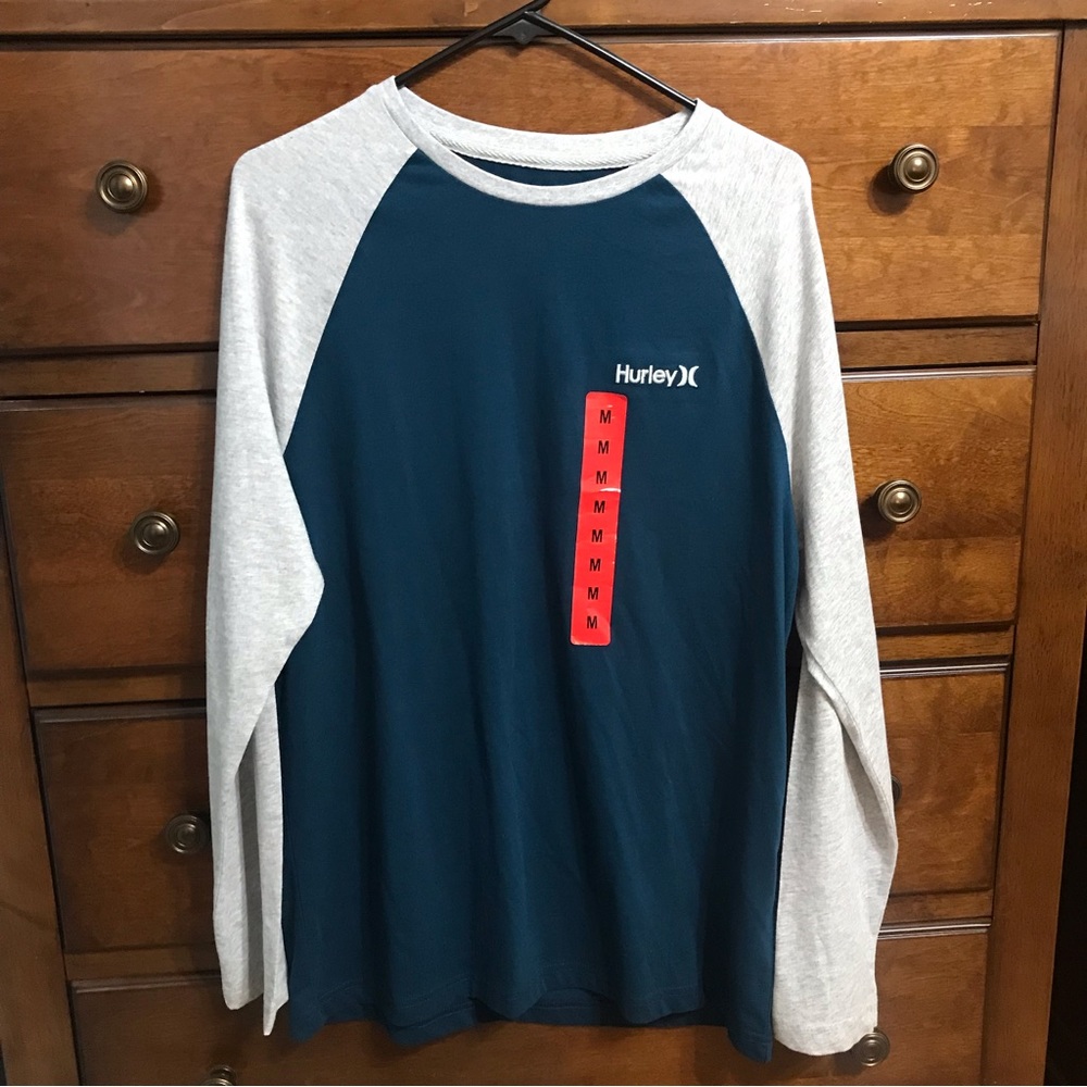 NWT Hurley ⚜️ Long Sleeved Baseball Tee Shirt